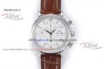 Perfect Replica IWC Portofino White Dial Brown Leather Strap Swiss Watches